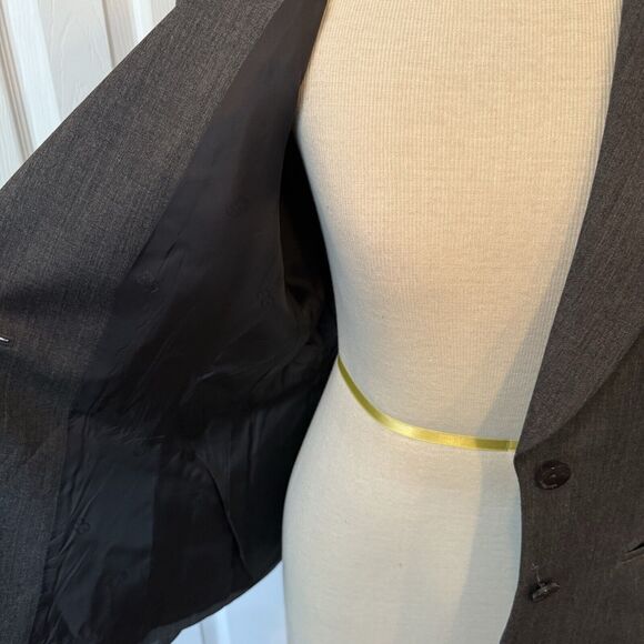 Escada Women’s Blazer Sz 38 (US 8) Gray 100% Wool Career Office Staple FLAW READ - Picture 11 of 16